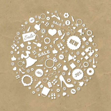 Shopping Poster, Vector Illustrationのイラスト素材