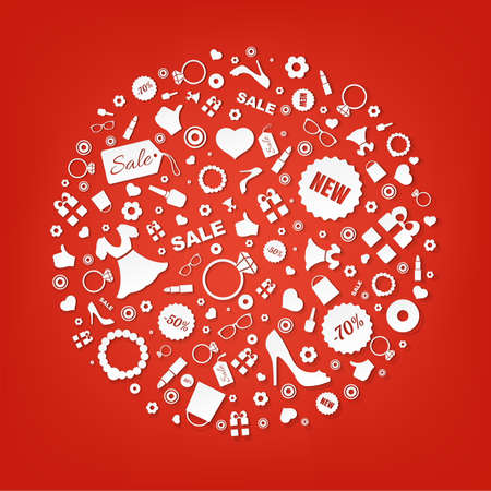 Shopping Sphere With Gradient Mesh, Vector Illustrationのイラスト素材