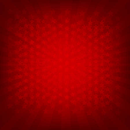 Red Sunburst Banner With Gradient Mesh, Vector Illustrationのイラスト素材