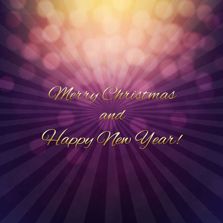 Christmas Poster With Bokeh With Gradient Mesh, Vector Illustrationのイラスト素材