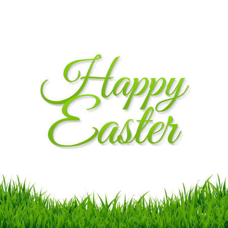 Easter Grass Border With Gradient Mesh, Vector Illustrationのイラスト素材