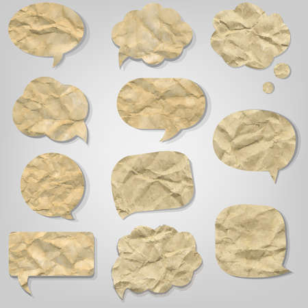 Grey Background With Speech Bubbles With Gradient Mesh, Vector Illustrationのイラスト素材