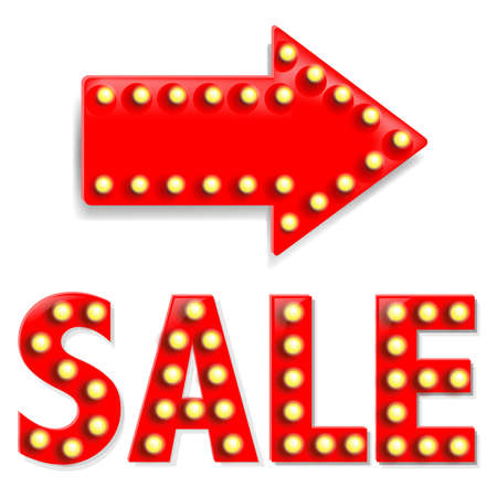 Arrow With Sale Text With Gradient Meshのイラスト素材