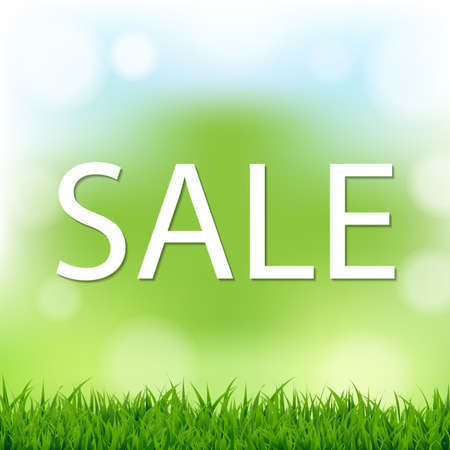 Sale Poster With Bokeh With Gradient Mesh, Vector Illustrationのイラスト素材