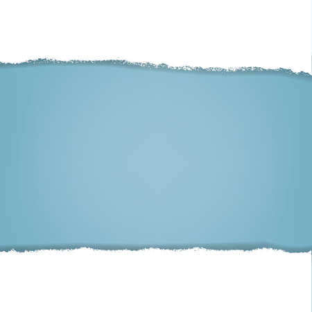 Blue Background With Ripped Paper  With Gradient Mesh, Vector Illustrationのイラスト素材