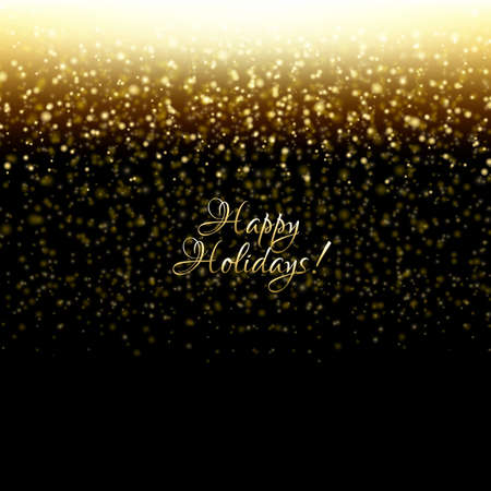 Happy Holidays Postcard With Gradient Mesh, Vector Illustrationのイラスト素材