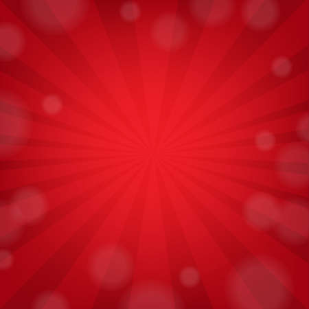 Red Sunburst Poster With Gradient Mesh, Vector Illustrationのイラスト素材