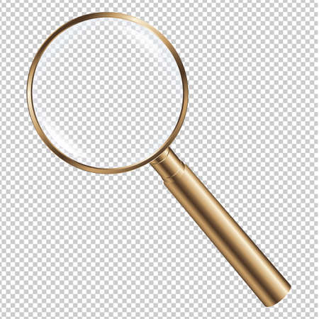 Golden Magnifying Gradient Mesh, Vector Illustrationのイラスト素材