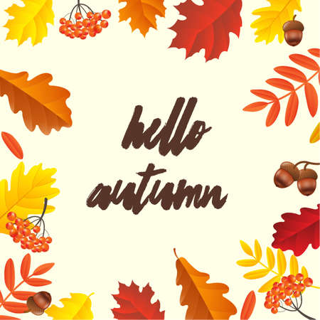 Autumn Poster Vector Illustration With Gradient Meshのイラスト素材