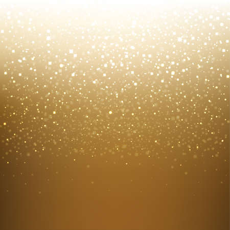 Golden Xmas Banner With Gradient Mesh, Vector Illustrationのイラスト素材