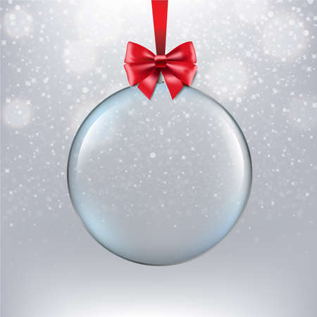 Xmas Ball With Bokeh With Gradient Mesh, Vector Illustrationのイラスト素材