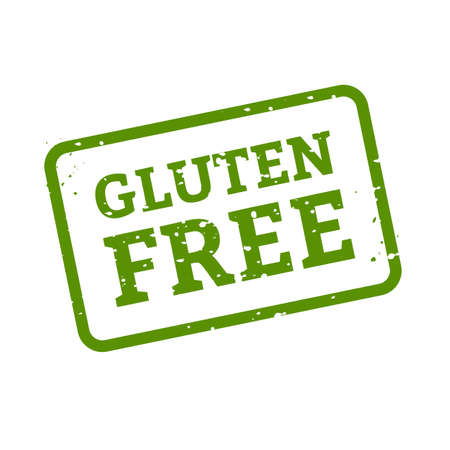 Gluten Free Stamp Sign White Background, Vector Illustrationのイラスト素材