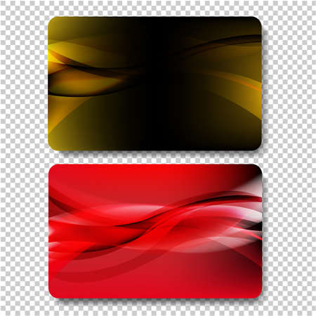 Gift Cards Set With Gradient Mesh, Vector Illustrationのイラスト素材