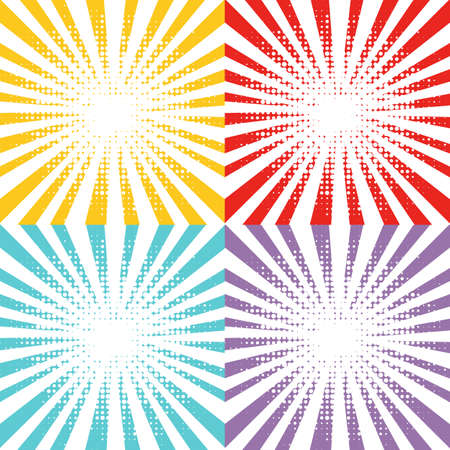 Colorful Background With Rays, Vector Illustrationのイラスト素材