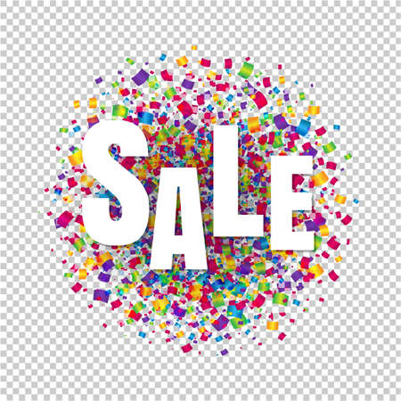 Sale Text Transparent Background With Gradient Mesh, Vector Illustrationのイラスト素材