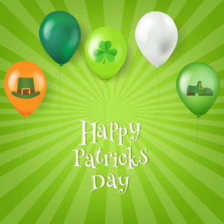 St Patricks Day Card With Gradient Mesh, Vector Illustrationのイラスト素材