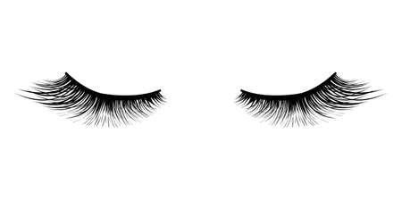 Eyelashes Icon Isolated White Background, Vector Illustrationのイラスト素材