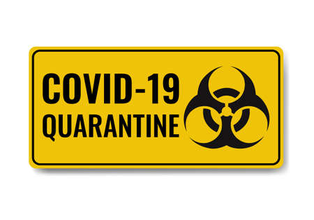Covid 19 Sign With White Background With Gradient Mesh, Vector Illustrationのイラスト素材