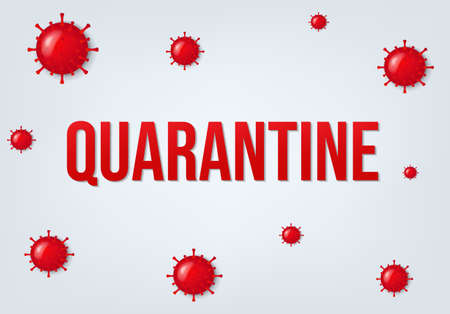 Virus Pandemic Protection Concept Banner With Gradient Mesh, Vector Illustrationの写真素材