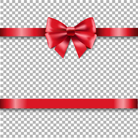Red Ribbon Isolated With Gradient Mesh, Vector Illustrationのイラスト素材