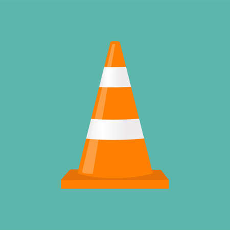 Signal Cones Isolated Mint Background, Vector Illustrationのイラスト素材