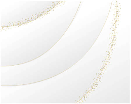 White Background And Golden Line, Vector Illustrationのイラスト素材