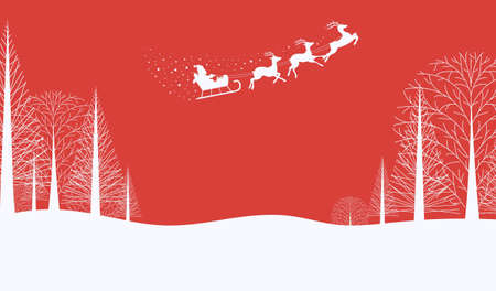 Winter Postcard And Fir Tree, Vector Illustrationのイラスト素材