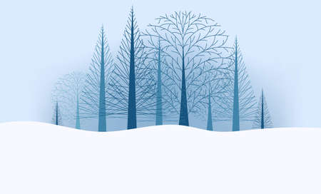 Winter Banner With Fir Tree With Gradient Mesh, Vector Illustration.のイラスト素材