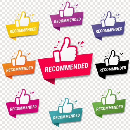 Banner Recommended With Transparent Backgroundの写真素材
