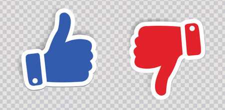 Red And Blue La ke Labels Set With Transparent Background With Gradient Mesh, Vector Illustrationのイラスト素材