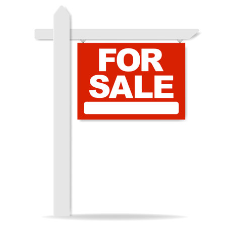 Sale Sign Isolated White Background With Gradient Mesh, Vector Illustrationのイラスト素材