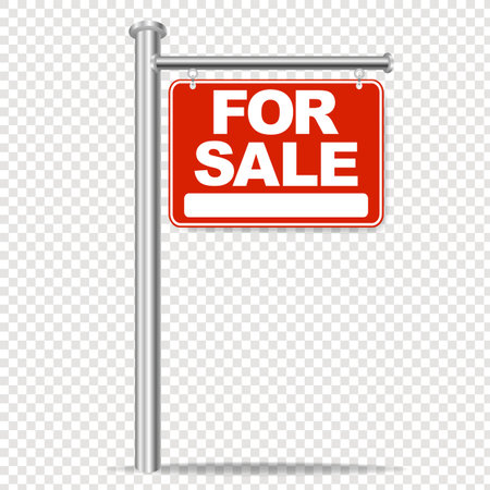 Sale Red Sign Isolated Transparent Background With Gradient Mesh, Vector Illustrationのイラスト素材