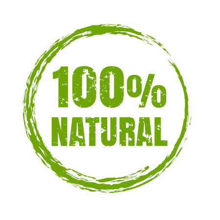 natural product labelのイラスト素材