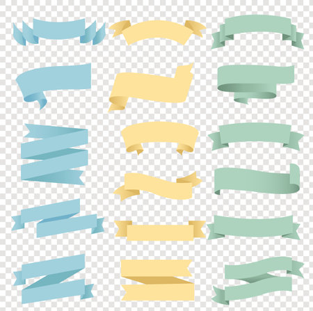 Pastel Ribbonsのイラスト素材