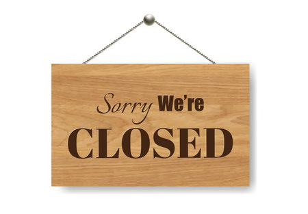 Wooden Sign And Isolated White Background With Gradient Mesh, Vector Illustrationのイラスト素材