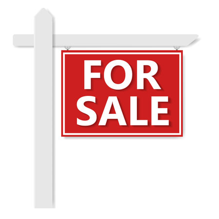 Sale Sign With Isolated White Background With Gradient Mesh, Vector Illustrationのイラスト素材