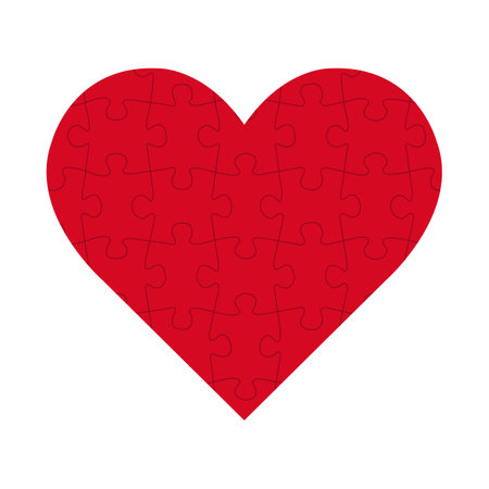 Red Heart Symbol And Isolated White Background, Vector Illustrationのイラスト素材