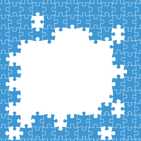 Blue Puzzle Texture Background Illustration, Vector Illustrationのイラスト素材