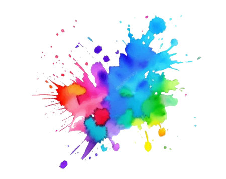 Watercolor Splash With Isolated White Background, Vector Illustrationのイラスト素材