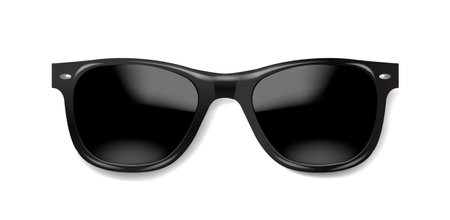 Bright Sunglasses And White Background With Gradient Mesh, Vector Illustrationのイラスト素材