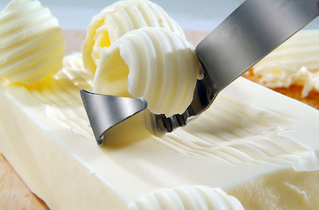Close-up of butter curl