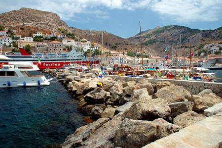 Hydra Island , Greece   Portの写真素材