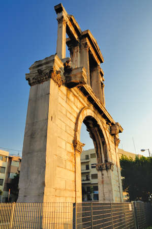 The Arch of Hadrian is a monumental gatewayの写真素材