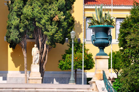 The Zappeion is a building in the National Gardens of Athens in the heart of Athens, Greece. It is generally used for meetings and ceremonies, both official and privateの写真素材