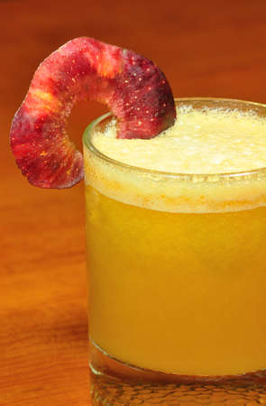 A glass of fresh , natural apple juice の写真素材