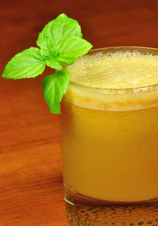 Fresh apple juice with mint の写真素材
