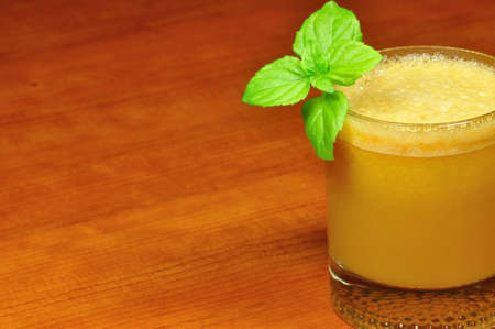 Fresh apple juice with mint の写真素材