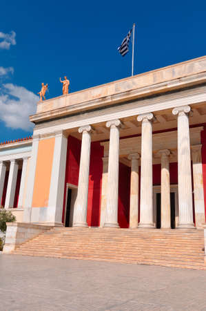 National Archaeological Museum in Athens , Greece   Colonnade at the entrance のeditorial素材