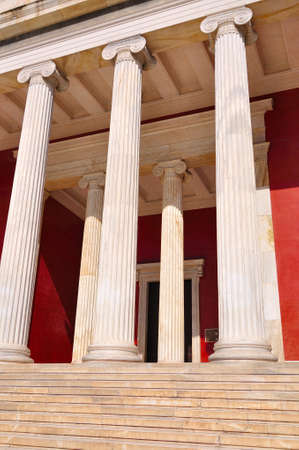 National Archaeological Museum in Athens , Greece   Colonnade at the entrance のeditorial素材