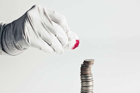 Caring for the moneyの写真素材